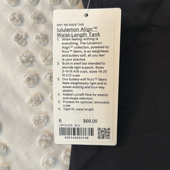 NWT Lululemon Align Tank - Picture 5 of 5